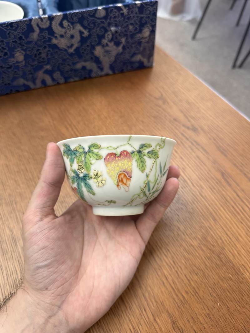 清道光 粉彩癩瓜紋蓋盌一對 《大清道光年製》款 | Santos Collection | A pair of fine Chinese famille-rose 'bitter melon' bowls and covers, Qing dynasty, Daoguang mark and period - 图15