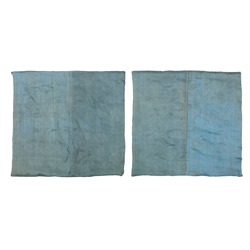 清十九世紀 刺繡文官大雁補子一對 | Two Chinese civil official's embroidered 'wild goose' silk rank badges, buzi, Qing dynasty, 19th century - 图2