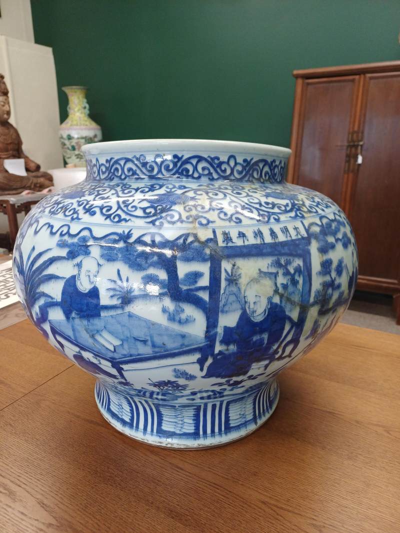 清十八世紀 青花百子圖瓶 | A large Chinese blue and white 'boys' vase, Qing dynasty, 18th century - 图18