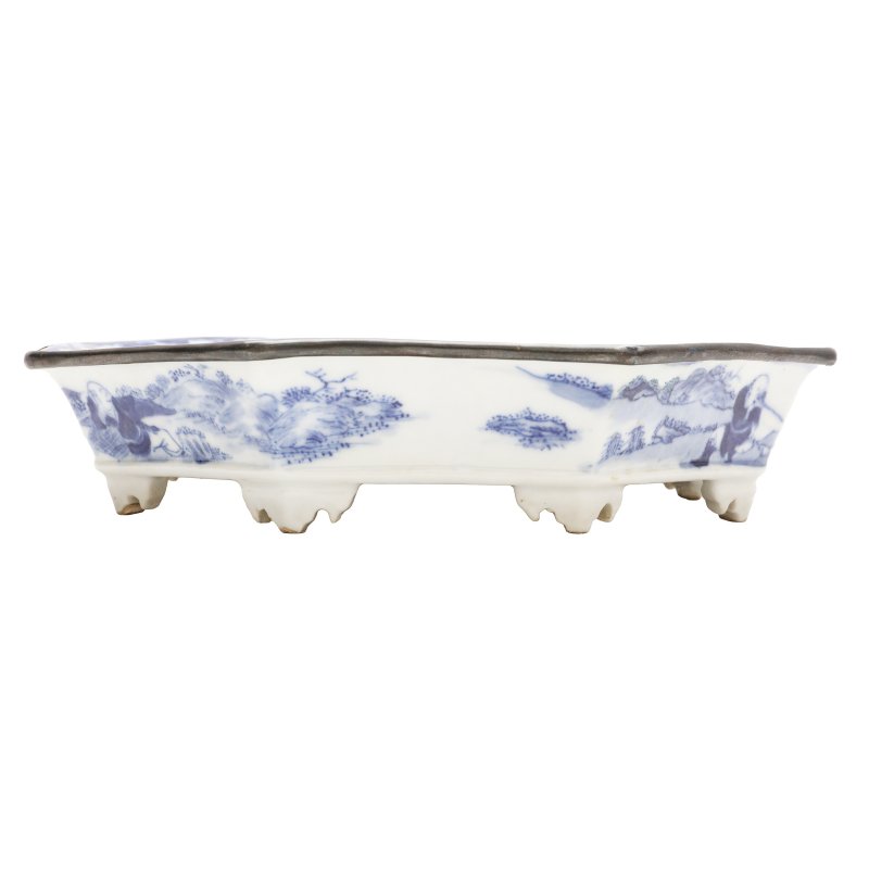 清十八/十九世紀 青花八方花盆托 | A Chinese blue and white octagonal jardinière stand, Qing dynasty, 18th/19th century - 图2