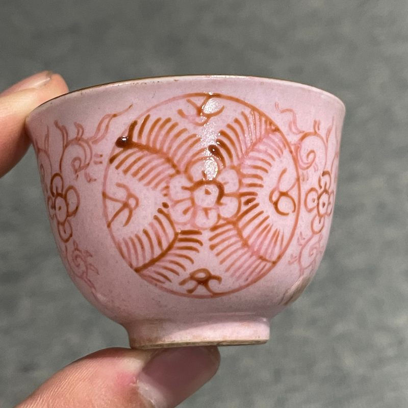 清 轧道粉彩什锦杯一套 - 图30