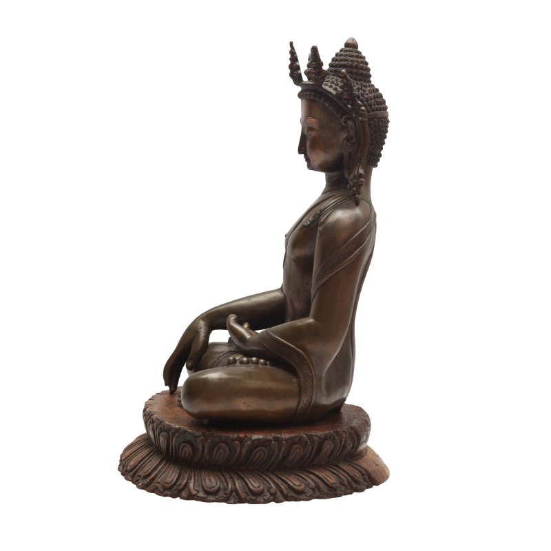 十九世紀 西藏 銅釋迦牟尼佛坐像 | A Tibetan bronze figure of the Shakyamuni Buddha, 19th century - 图2