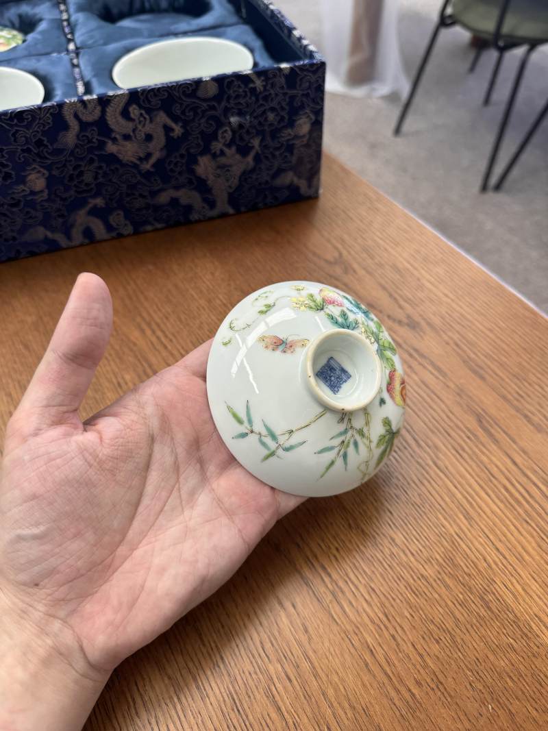 清道光 粉彩癩瓜紋蓋盌一對 《大清道光年製》款 | Santos Collection | A pair of fine Chinese famille-rose 'bitter melon' bowls and covers, Qing dynasty, Daoguang mark and period - 图22