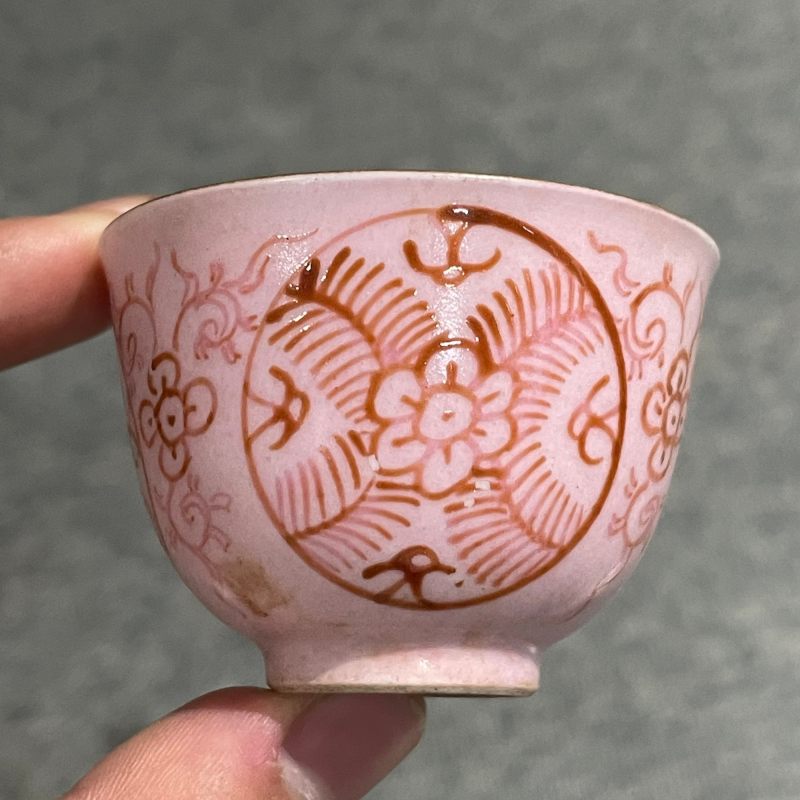 清 轧道粉彩什锦杯一套 - 图31
