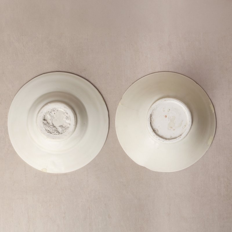 唐至五代 邢窯白釉盌連托 | A rare Chinese Xing white-glazed bowl and stand, Tang-Five dynasties - 图2