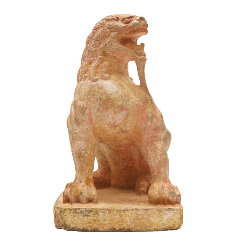 或為唐 大理石雕瑞獅像 | A Chinese marble carving of a lion, possibly Tang dynasty - 图2