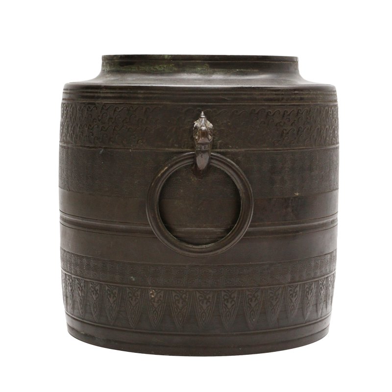 清 銅鋪首耳 | A Chinese bronze twin-handled pot, Qing dynasty - 图4