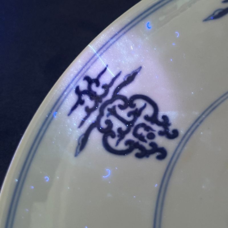 清光绪 青花贯套花卉纹盘 - 图22