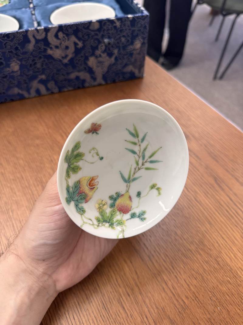 清道光 粉彩癩瓜紋蓋盌一對 《大清道光年製》款 | Santos Collection | A pair of fine Chinese famille-rose 'bitter melon' bowls and covers, Qing dynasty, Daoguang mark and period - 图5