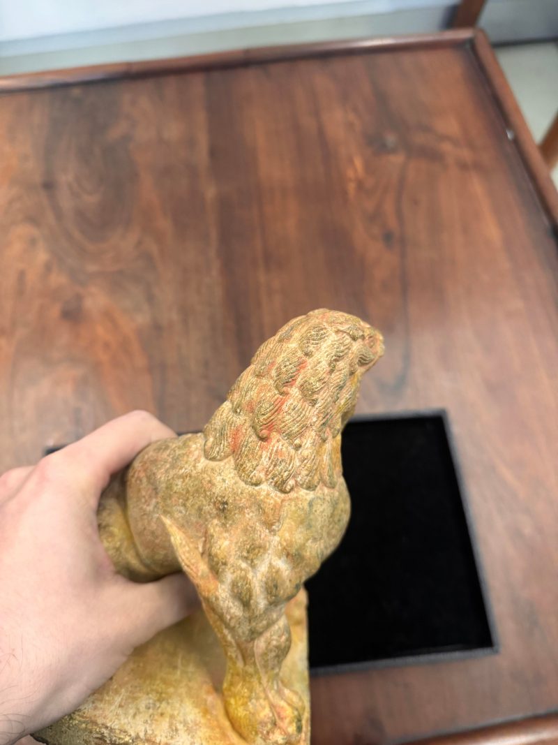或為唐 大理石雕瑞獅像 | A Chinese marble carving of a lion, possibly Tang dynasty - 图9