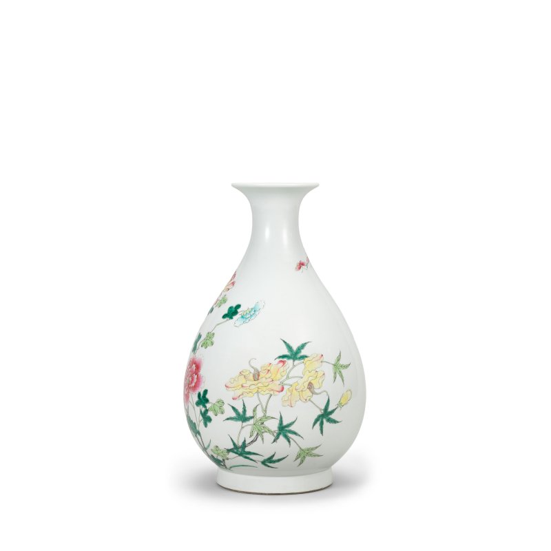 清宣統 粉彩牡丹紋玉壺春瓶 | A FAMILLE-ROSE 'PEONY' VASE, YUHUCHUNPING - 图2