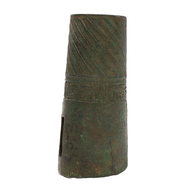 西周 銅車軸飾 | A Chinese bronze chariot-axle tubular cap fitting, Western Zhou Dynasty - 图2