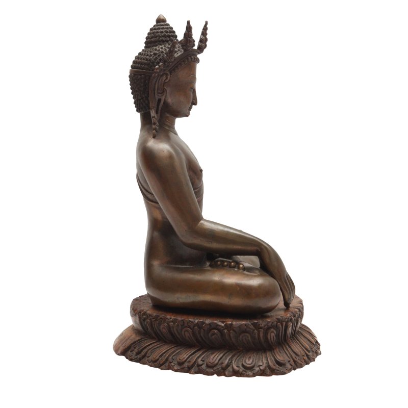 十九世紀 西藏 銅釋迦牟尼佛坐像 | A Tibetan bronze figure of the Shakyamuni Buddha, 19th century - 图4