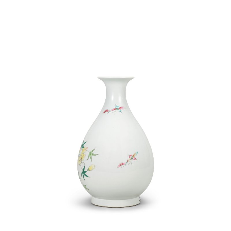 清宣統 粉彩牡丹紋玉壺春瓶 | A FAMILLE-ROSE 'PEONY' VASE, YUHUCHUNPING - 图3