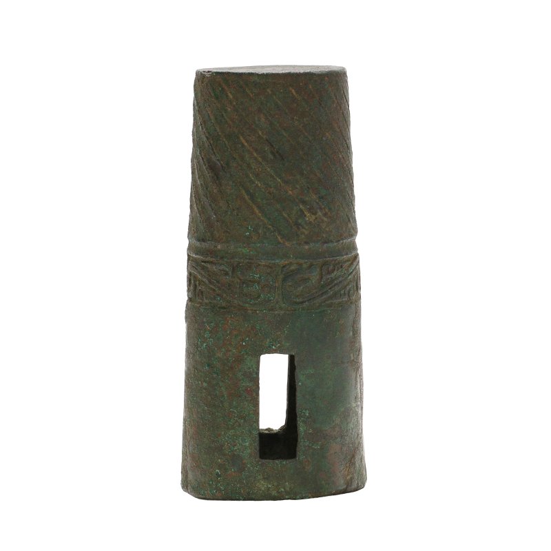 西周 銅車軸飾 | A Chinese bronze chariot-axle tubular cap fitting, Western Zhou Dynasty - 图3