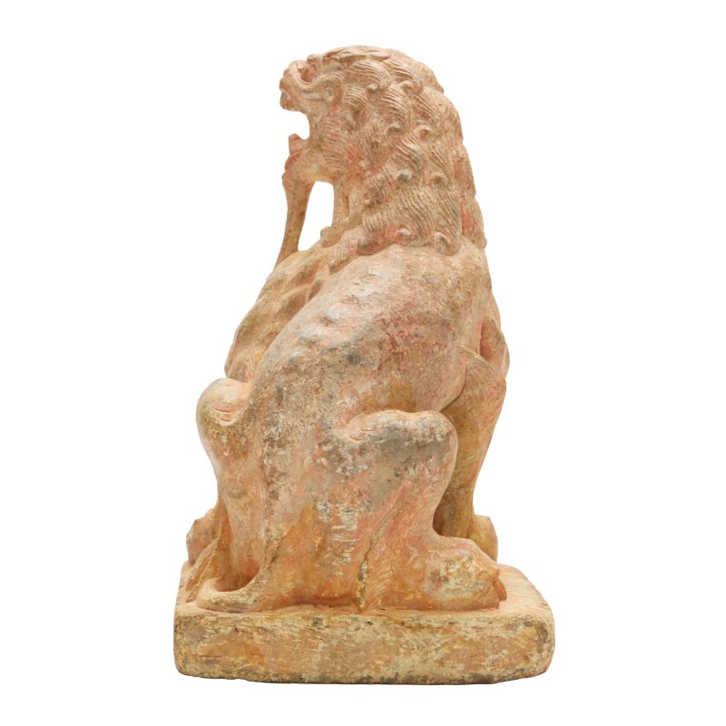 或為唐 大理石雕瑞獅像 | A Chinese marble carving of a lion, possibly Tang dynasty - 图4