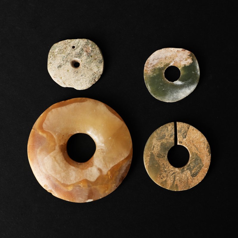 十九/二十世紀 仿古玉璧一組四件 | A group of four archaistic jade discs, bi, 19th/20th century - 图2