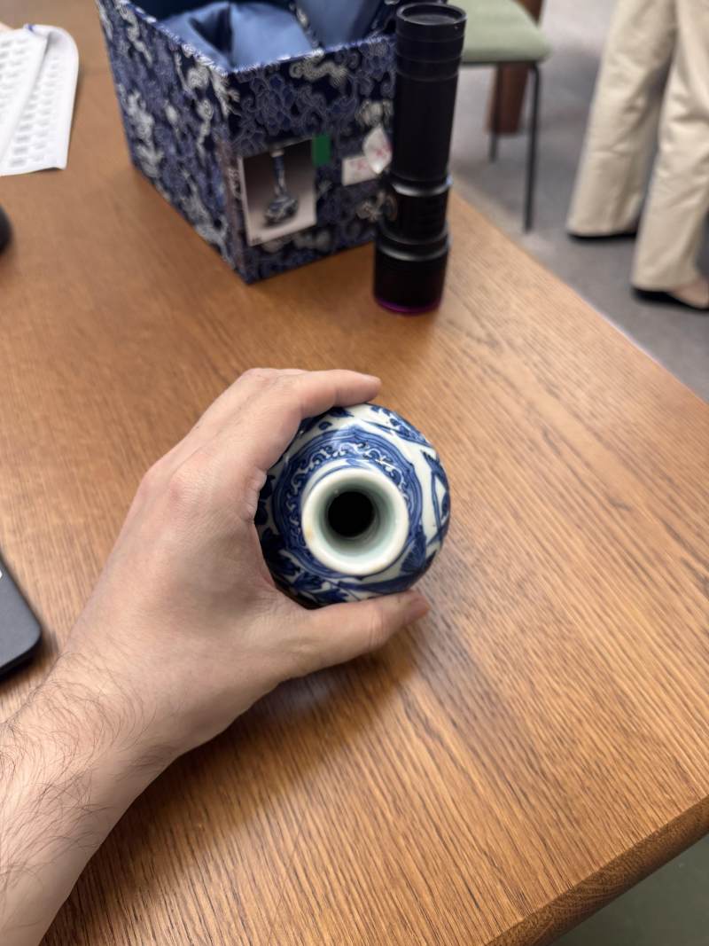 明 古染付青花花鳥圖膽瓶 | Santos Collection | A Chinese kosometsuke blue and white 'birds' bottle vase, Ming dynasty - 图14