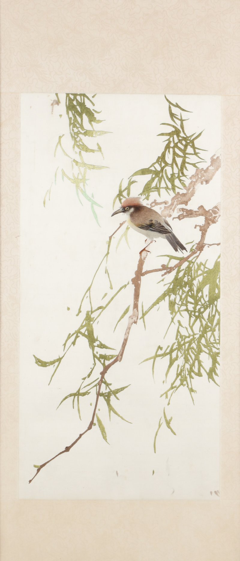 二十世紀 刺繡花鳥圖掛屏 | A Chinese embroidered silk 'bird' panel, 20th century - 图2