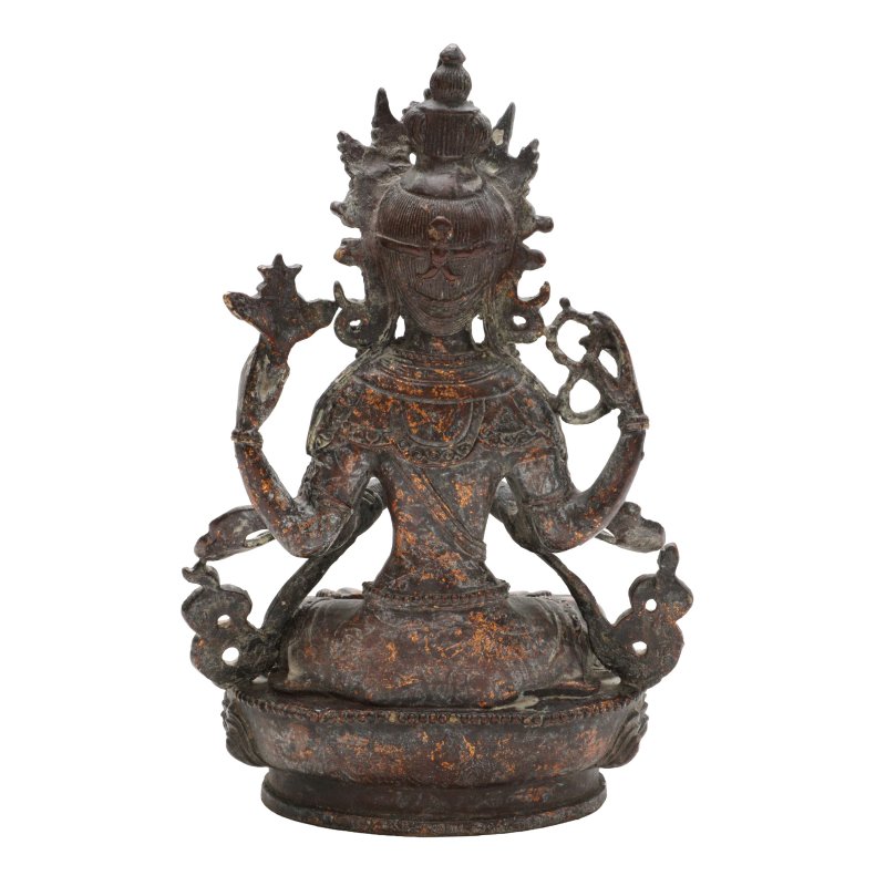 十八/十九世紀 漢藏銅觀音菩薩像 | A Sino-Tibetan bronze figure of Avalokiteshvara , 18th/19th century - 图2