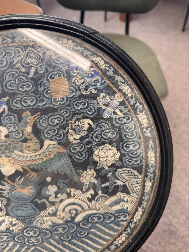 清十八/十九世紀 緙絲文官錦雞紋團補 | A fine Chinese silk kesi 'pheasant' roundel, Qing dynasty, 18th/19th century - 图9