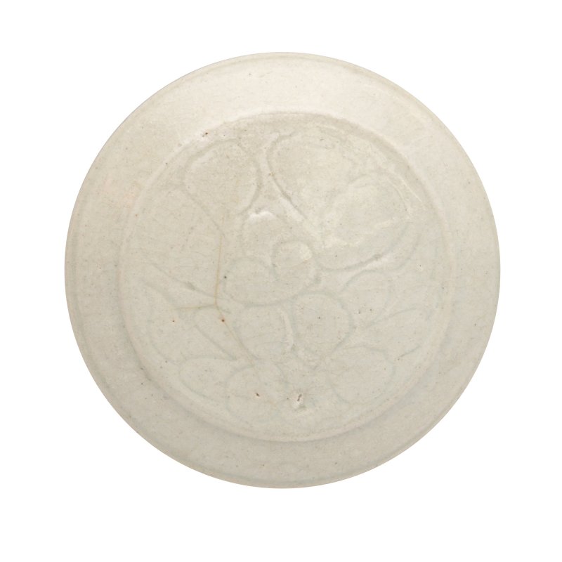 宋 青白釉印花蓋盒 | A Chinese qingbai cosmetic box and cover, Song dynasty - 图2