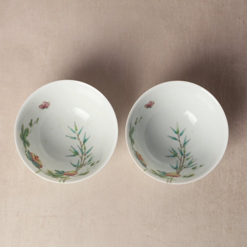 清道光 粉彩癩瓜紋蓋盌一對 《大清道光年製》款 | Santos Collection | A pair of fine Chinese famille-rose 'bitter melon' bowls and covers, Qing dynasty, Daoguang mark and period - 图23