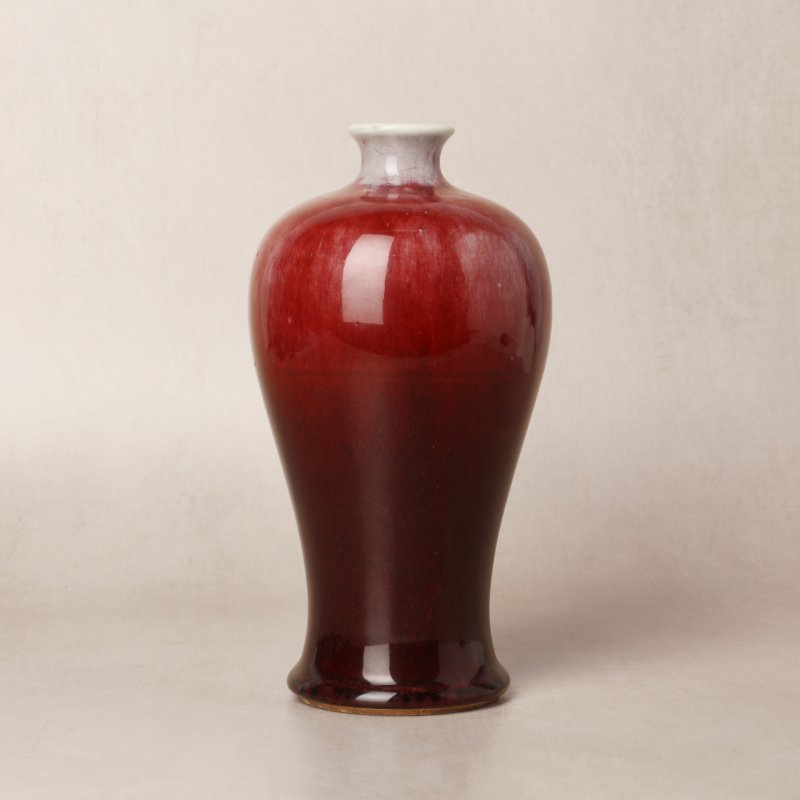 清十八世紀 仿郎窯紅釉瓶 | A fine Chinese Langyao-type copper-red vase, Qing dynasty, 18th century - 图1