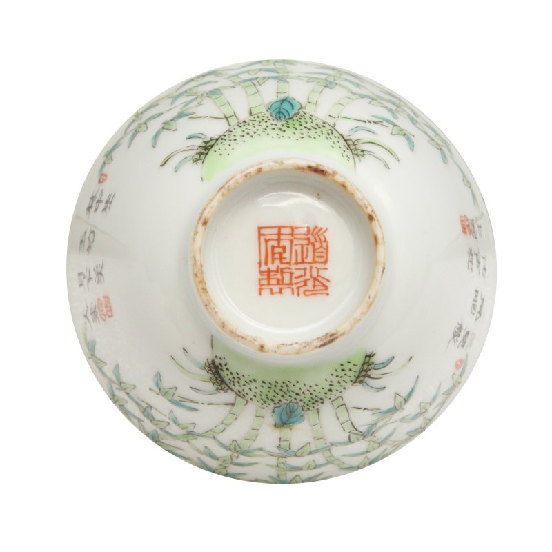 民國 粉彩竹紋盃 《道光年製》款 | A Chinese famille-rose 'bamboo' cup, Republic period - 图5