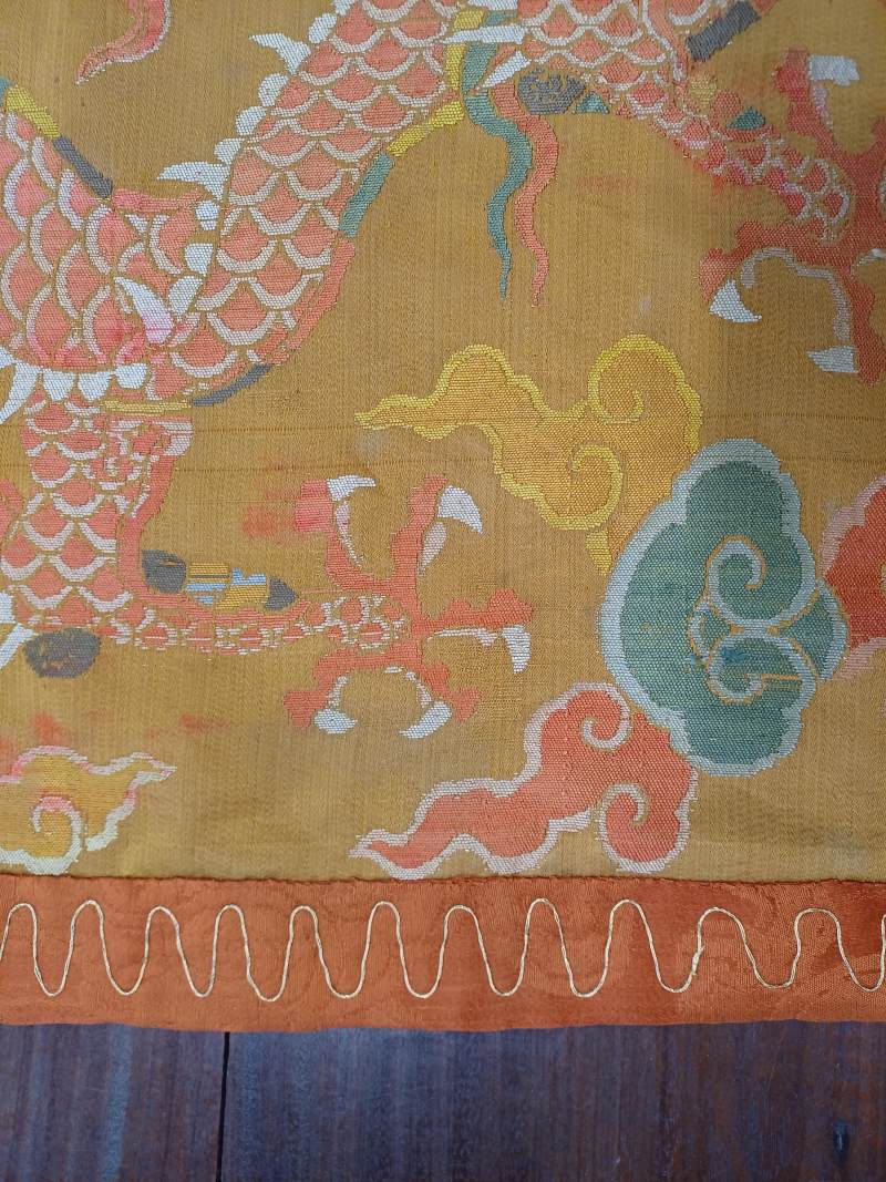 明萬曆 織錦雲龍紋軍儀大旗 | A Chinese silk brocade 'dragon' panel fragment, Ming dynasty, Wanli period - 图12