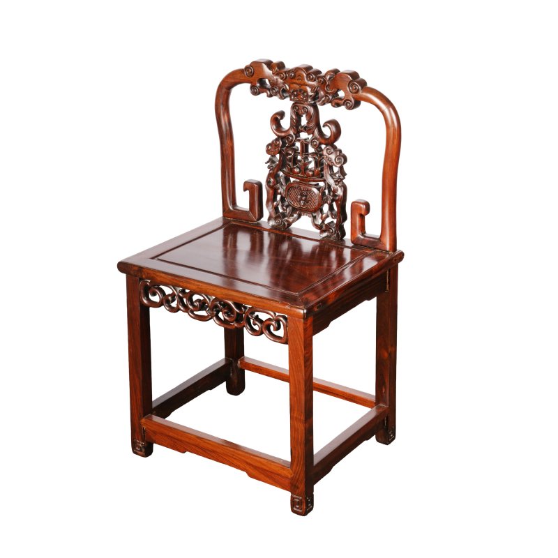 清末/民國 紅木雕花靠背椅 | A Chinese carved hongmu side chair, 19th/20th century - 图5