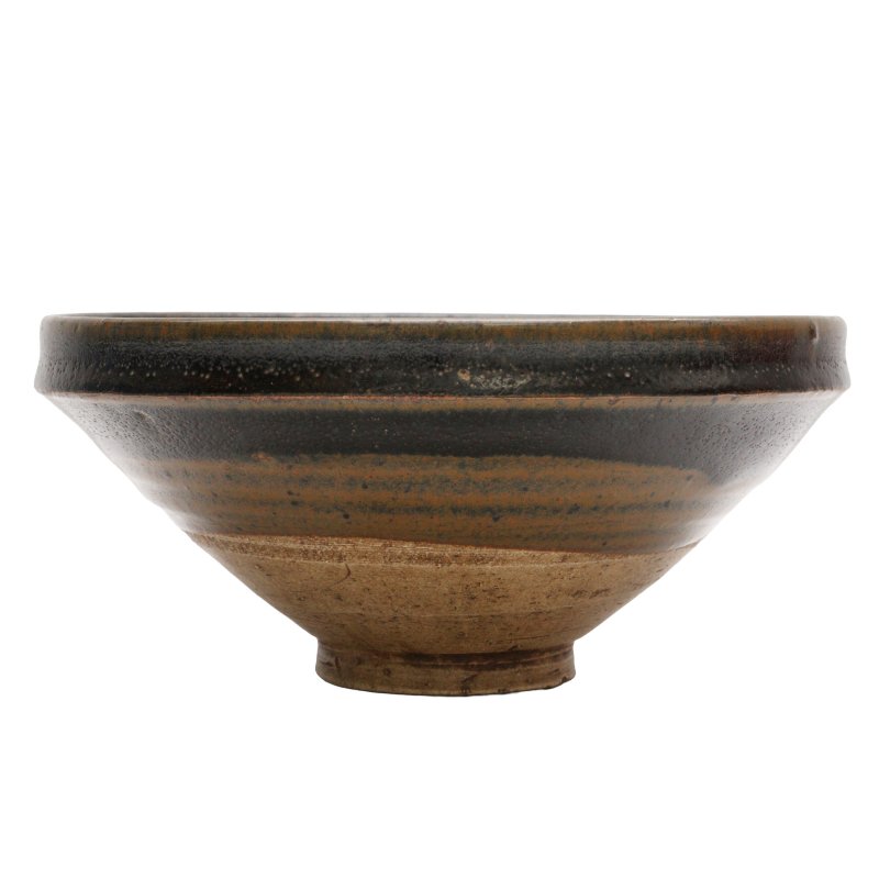 宋 河南黑釉鐵鏽斑盌 | A Chinese Henan black-glazed russet-splashed bowl, Song dynasty - 图1