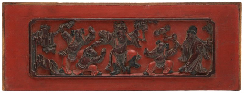 十九/二十世紀 木雕人物故事圖板一對 | Two Chinese carved wooden panels, 19th/20th century - 图4