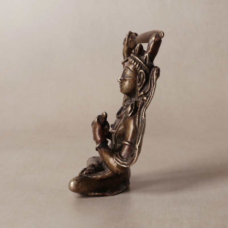 十一至十三世紀 西藏西部 銅鎏金文殊菩薩坐像 | A rare Western Himalayan bronze figure of Manjushri, 11th-13th century - 图2