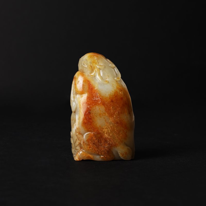 清十八/十九世紀 玉雕牧羊人擺件 | A Chinese russet jade 'figural' group, 18th/19th century - 图3