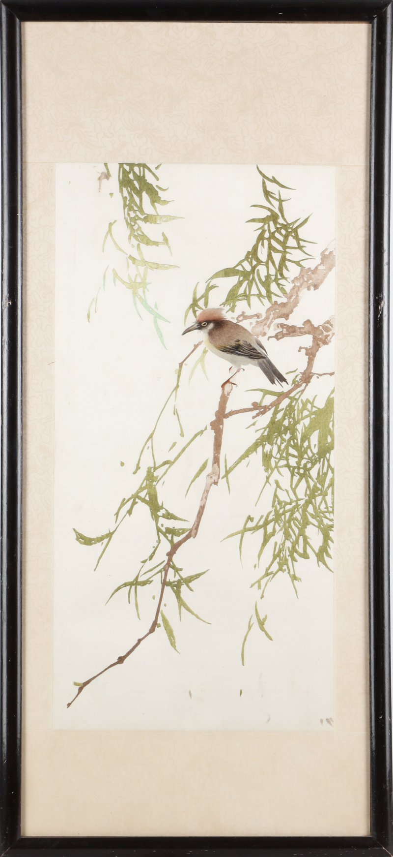 二十世紀 刺繡花鳥圖掛屏 | A Chinese embroidered silk 'bird' panel, 20th century - 图3