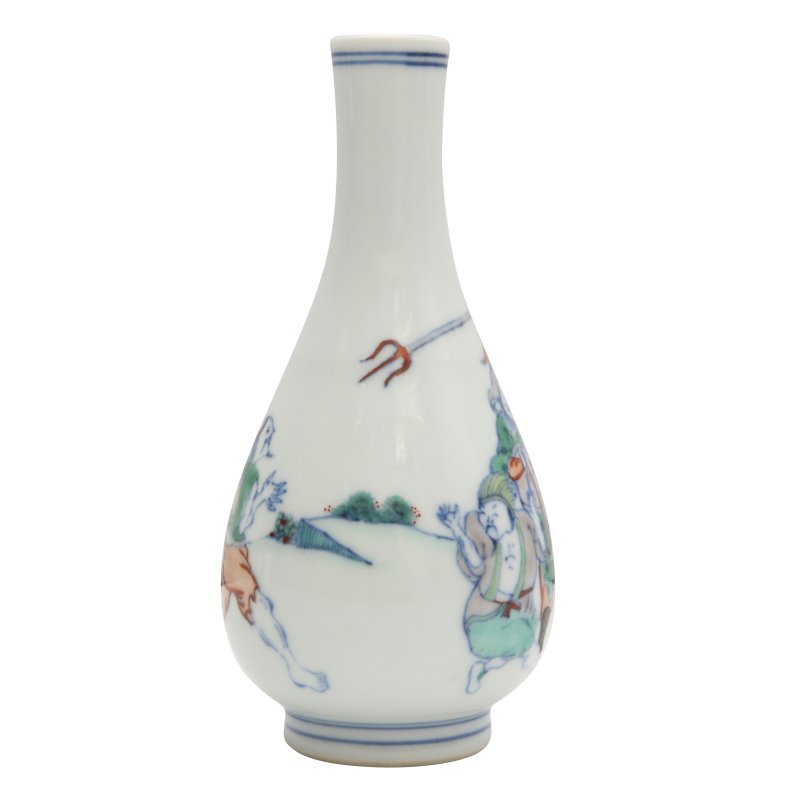 清 鬪彩人物故事圖瓶 《大清雍正年製》款 | A small Chinese doucai 'figural' vase, Qing dynasty, Yongzheng mark - 图2