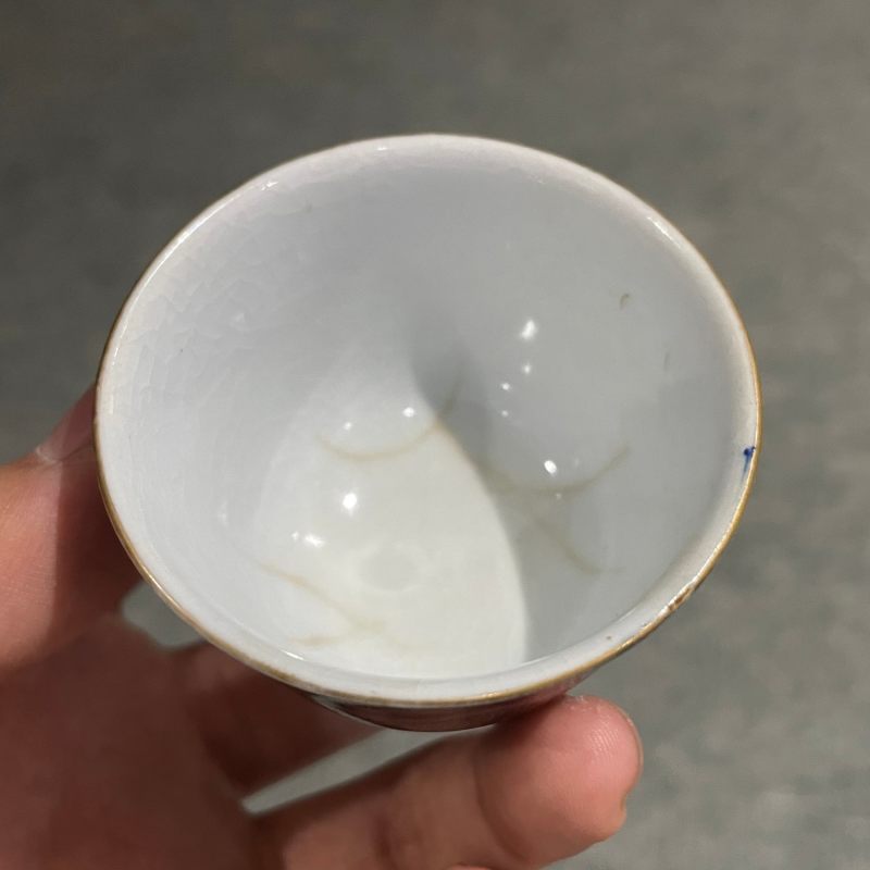 清 轧道粉彩什锦杯一套 - 图38