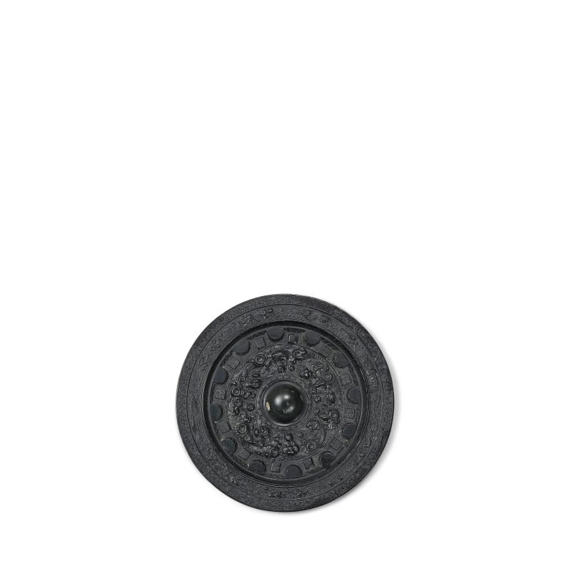 漢 神人瑞獸紋銅鏡 | A BRONZE MIRROR - 图1