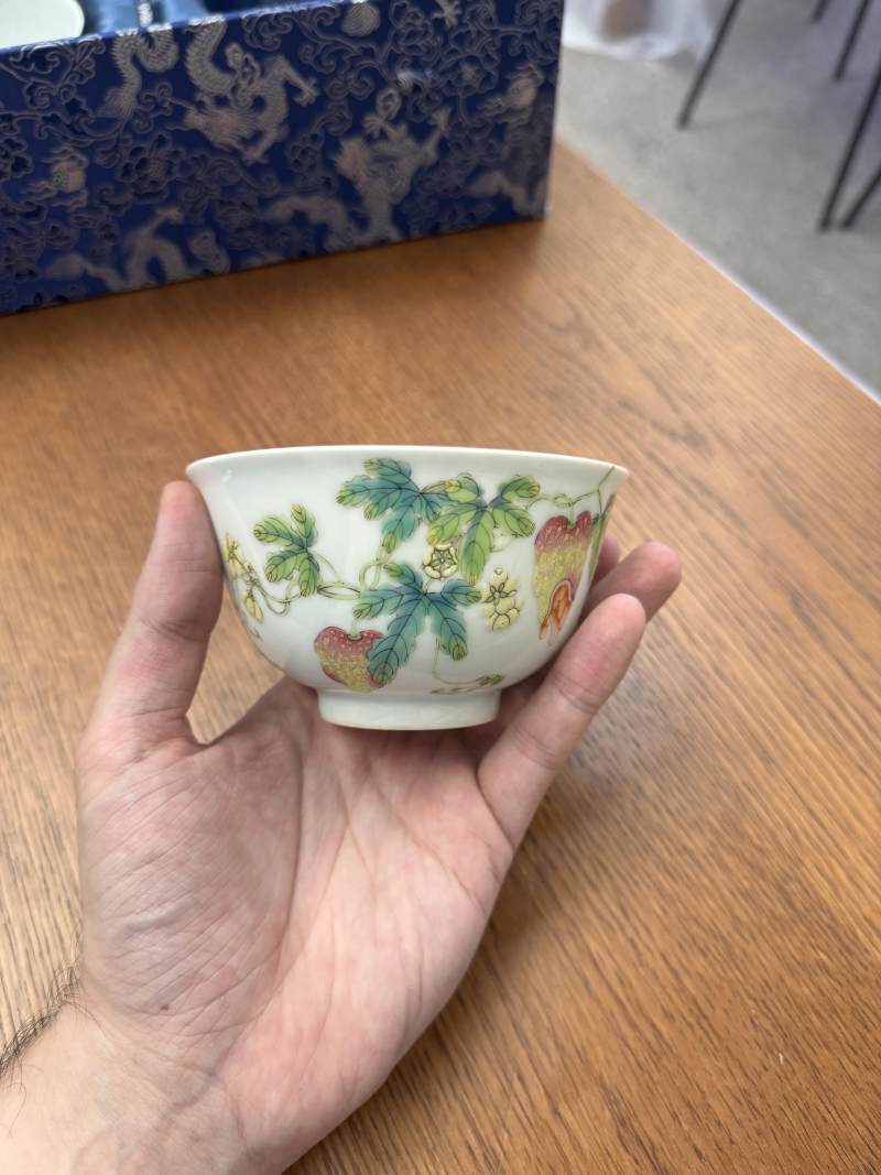 清道光 粉彩癩瓜紋蓋盌一對 《大清道光年製》款 | Santos Collection | A pair of fine Chinese famille-rose 'bitter melon' bowls and covers, Qing dynasty, Daoguang mark and period - 图14
