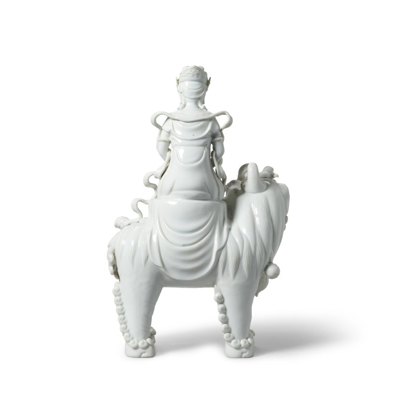十九/二十世紀 德化窯普賢菩薩像 | A BLANC-DE-CHINE FIGURE OF SAMANTABHADRA - 图3