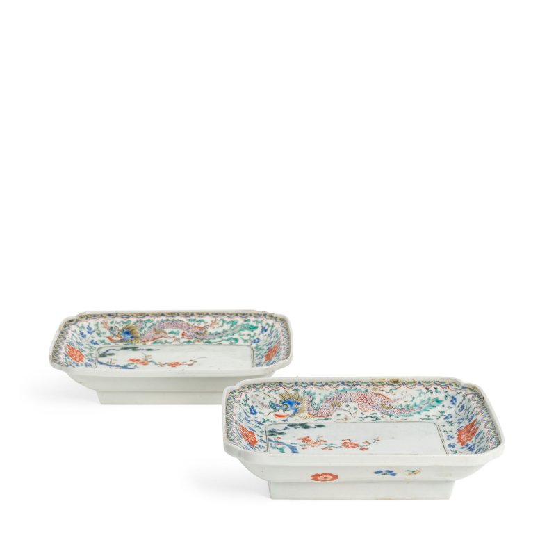 十八世紀 有田燒柿右衛門盤一對 | A PAIR OF ARITA KAKIEMON STYLE DISHES - 图3