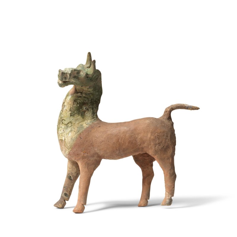 漢 局部綠釉馬 | A PARTIALLY GREEN-GLAZED POTTERY MODEL OF A HORSE