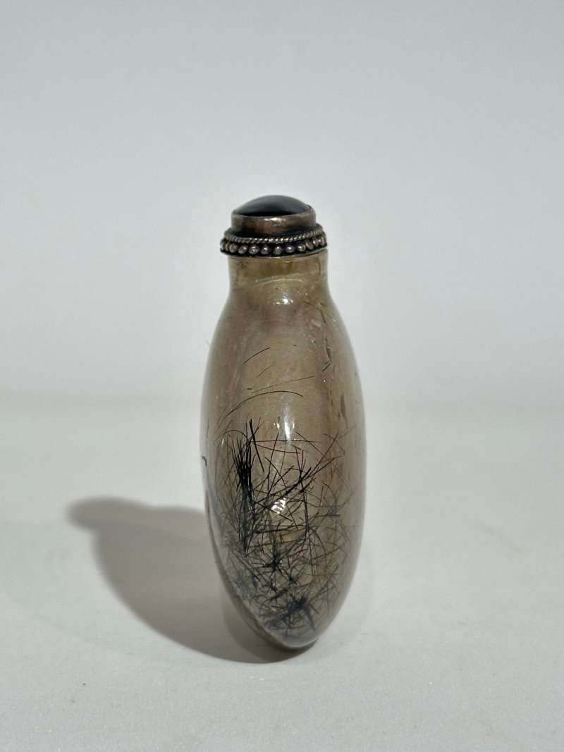 清十九世紀 發晶鼻煙壺 | A HAIR CRYSTYAL SNUFF BOTTLE - 图7
