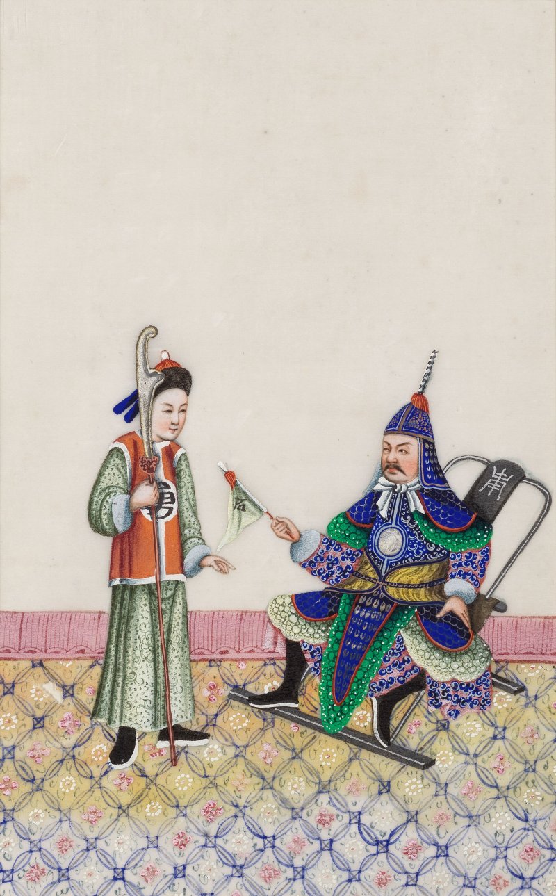 中國畫家 十九世紀 人物圖一組十二幅 水粉通草畫 裝框 | CHINESE ARTIST (19TH CENTURY) - 图15