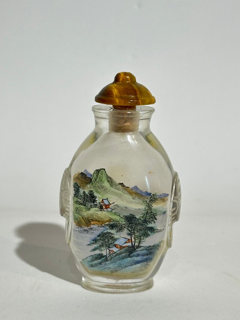 二十世紀中期 玻璃内畫鼻烟壺五件 | FIVE INSIDE PAINTED GLASS SNUFF BOTTLES - 图4