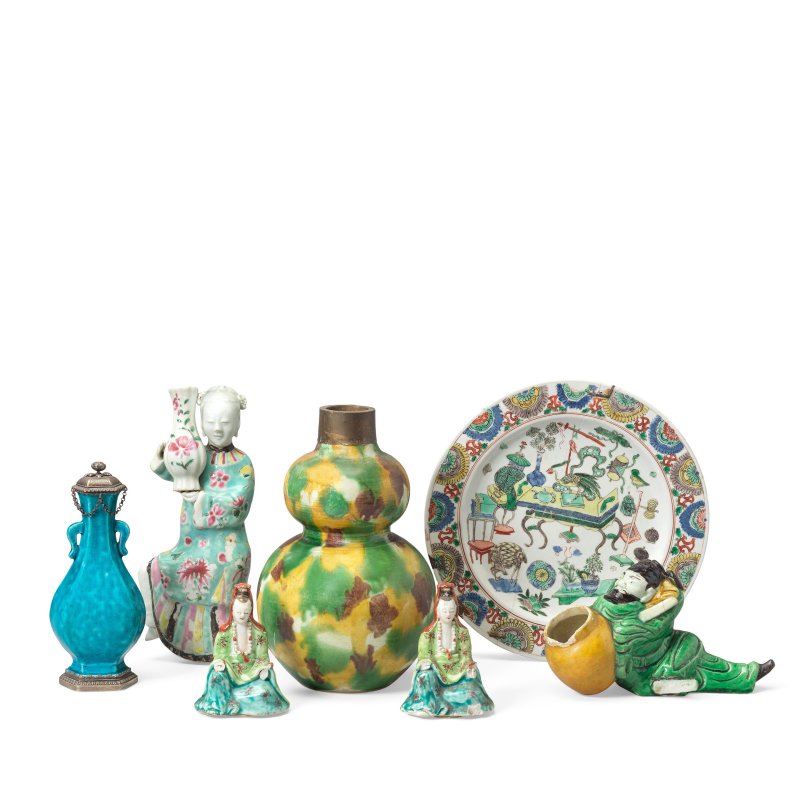 清康熙至乾隆 瓷器雜項一組 | A COLLECTION OF KANGXI AND QIANLONG CERAMICS - 图1