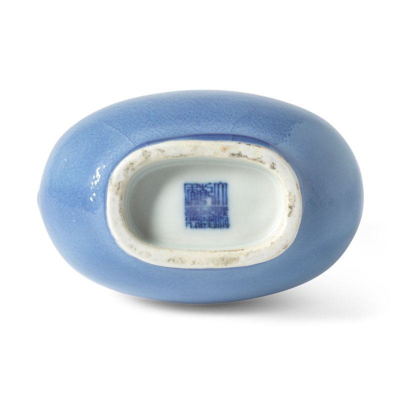 清 藍釉葫蘆瓶兩件 | TWO BLUE-GLAZED DOUBLE GOURD VASES - 图2