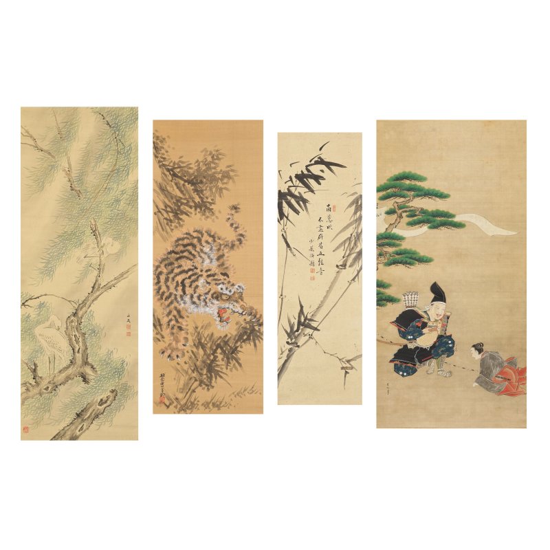 亀井少琹及其他 立軸四幅 | KAMEI SHOKIN (1798-1857) AND OTHERS