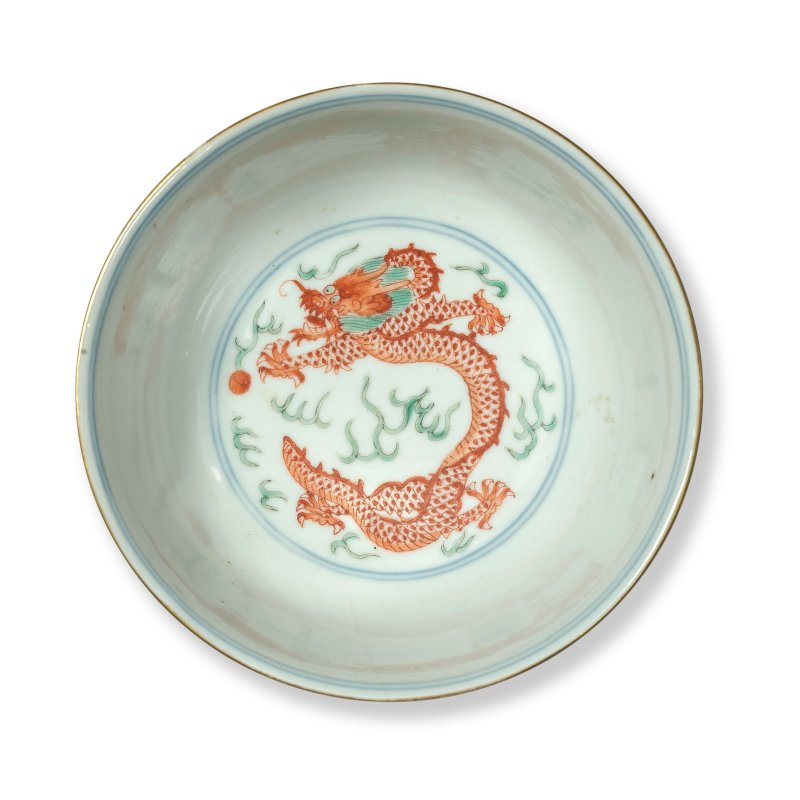 清光緒 五彩龍鳳紋盌 | A WUCAI 'DRAGON AND PHOENIX' BOWL - 图4